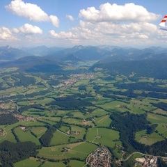 Flugwegposition um 14:56:55: Aufgenommen in der Nähe von Miesbach, Deutschland in 1784 Meter